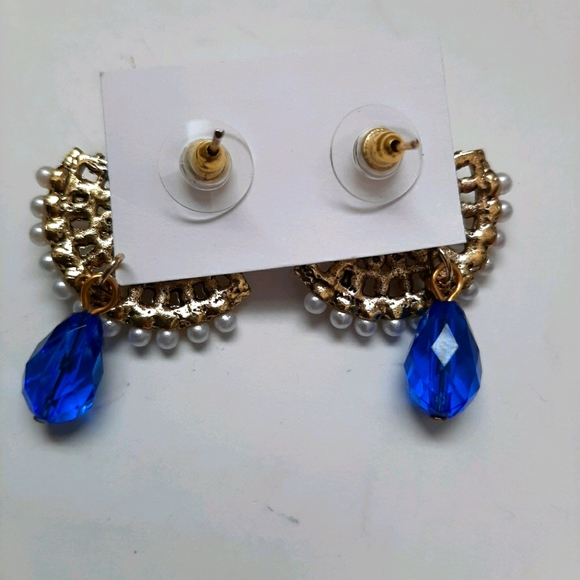 Gemstone Drop Earrings - Picture 2 of 2